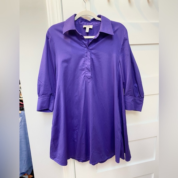 COS cotton purple shirt dress - Picture 4 of 11